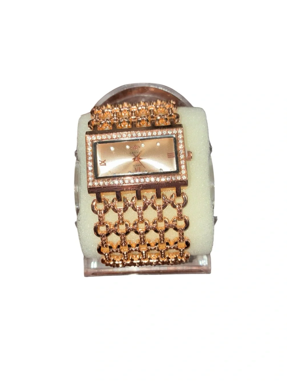 Rose Gold Cuff Bracelet Watch for Women